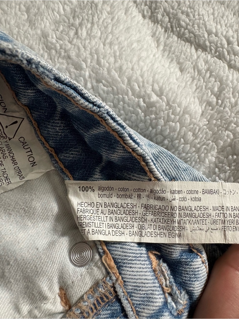 ZARA HIGH RISE DENIM SHORTS - Picture 5 of 7